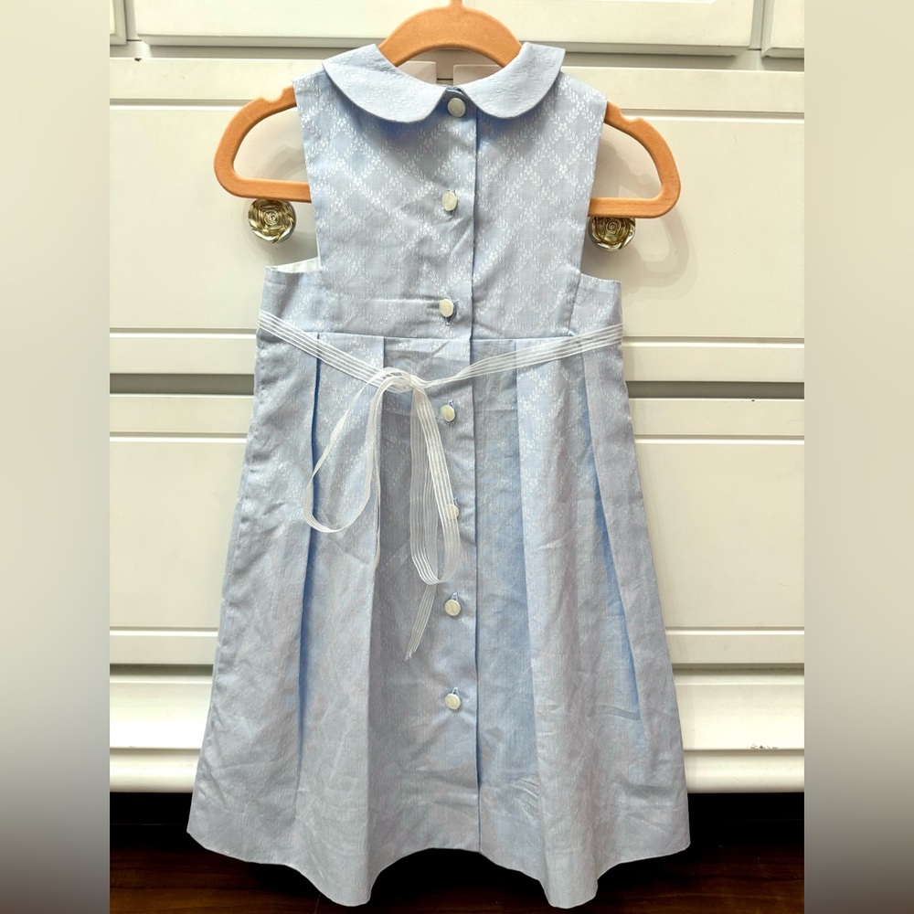 SOLD- Tartine et chocolat Peter Pan sleeveless pleated dress - Picture 4 of 8
